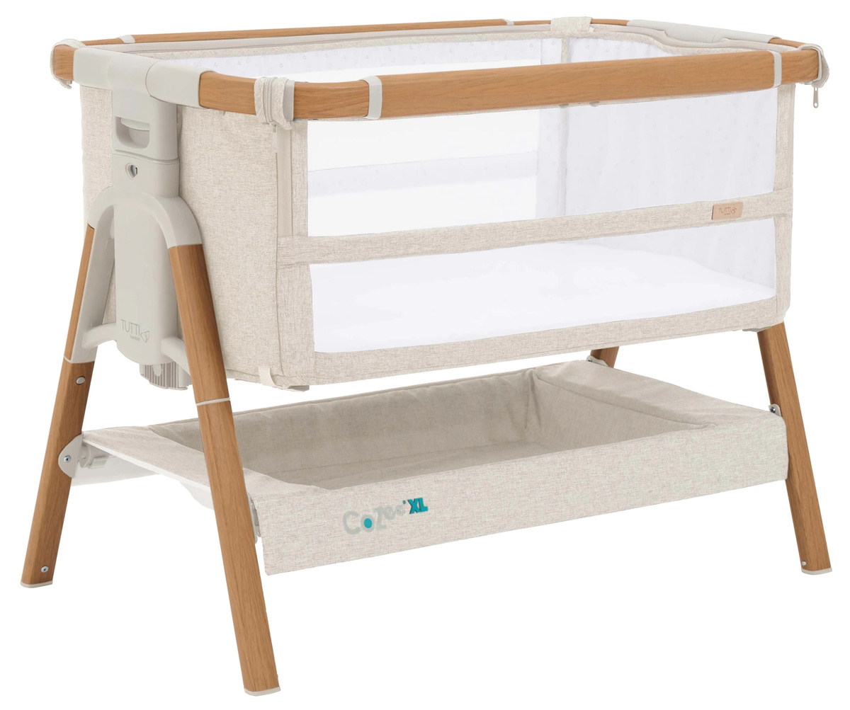 Кровать-трансформер приставная Tutti Bambini CoZee XL 120х60 см Scandinavian Walnut/Ecru
