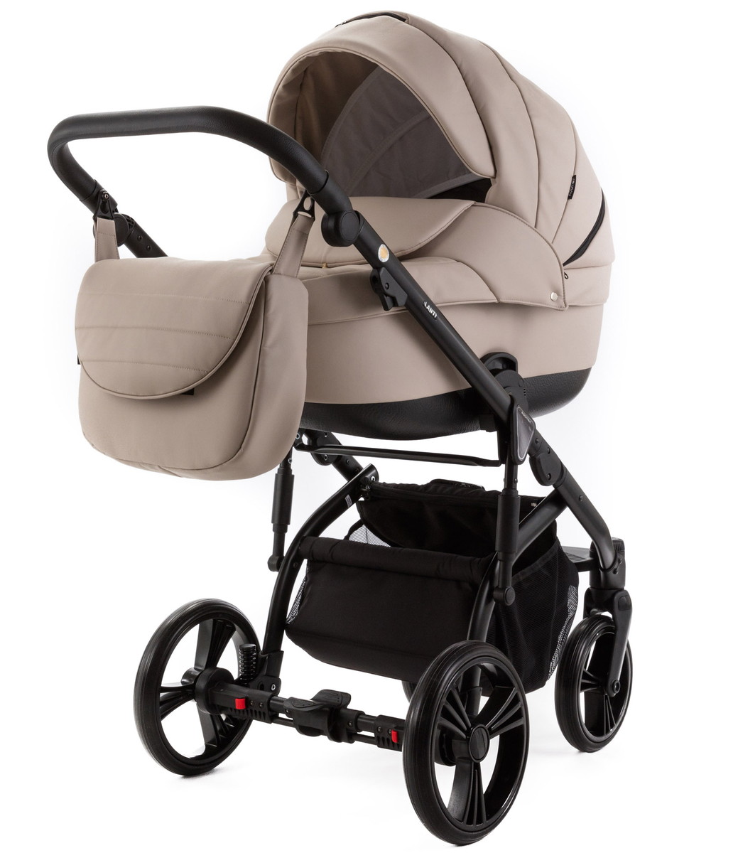 Детская коляска Adamex Lanti Deluxe 3 в 1 LN-SA7 (СВ.БЕЖ.КОЖА)