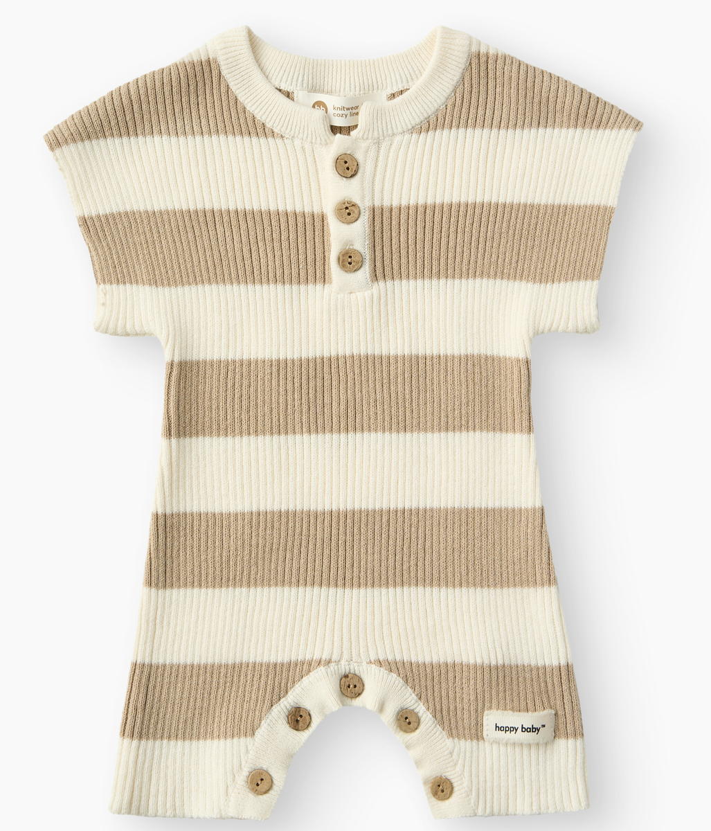 Комбинезон-песочник Happy baby 90141-0 ЧЗ молочно-бежевый / milky & beige 56