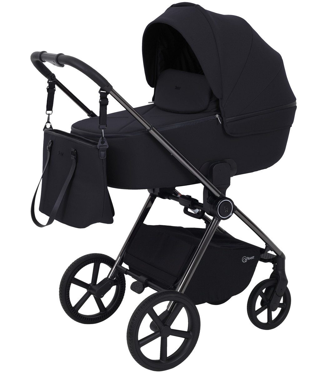 Детская коляска Rant Teo Black Chrome 3 в 1 Black