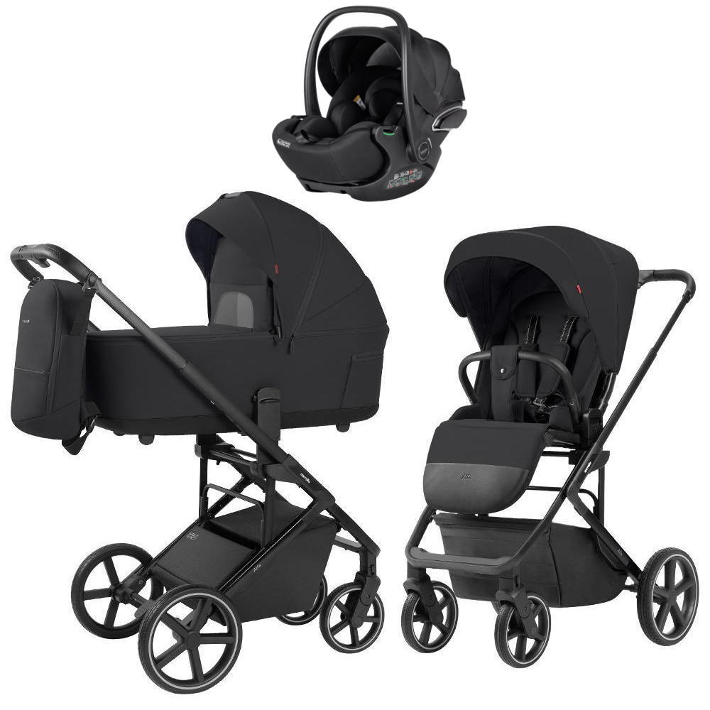 Коляска Carrello Alfa CRL-6522 2025 Vega CRL-14101 Absolute Black 3 в 1 Rock Black