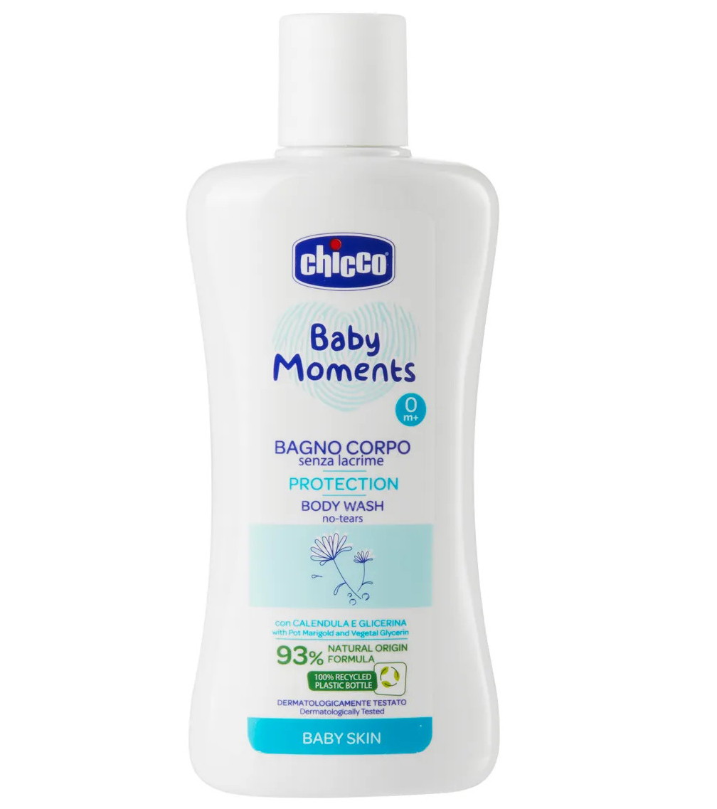 Пена-шампунь Chicco Baby Moments для купания младенцев без слез 200 мл