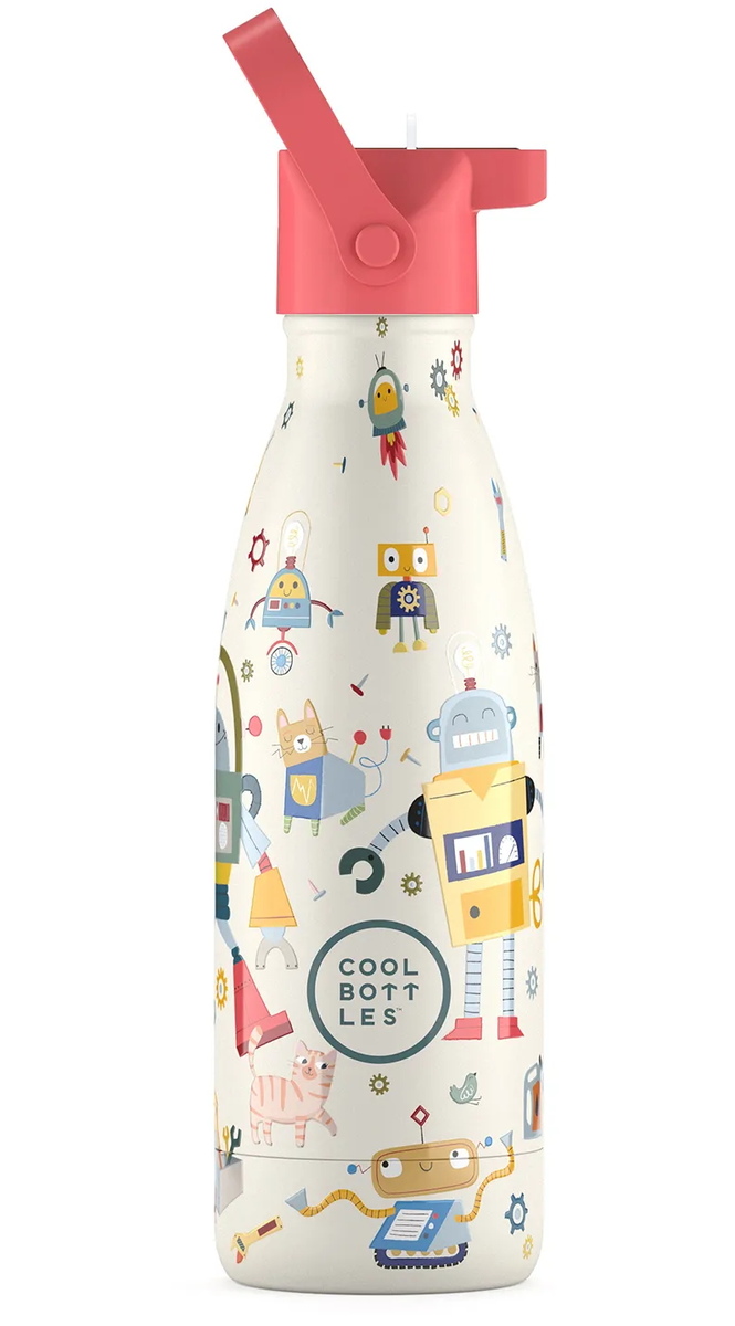 Термос–термобутылка Cool Bottles Kids серия Playland Messy Robots 350 мл