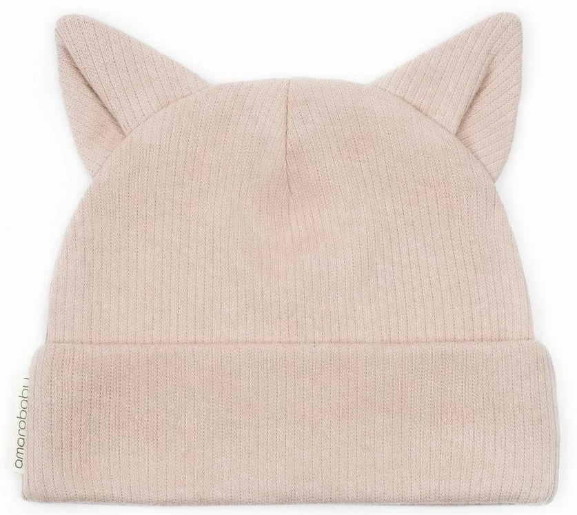 Чепчик (шапочка) AmaroBaby Fashion Cat New ЧЗ бежевый 40