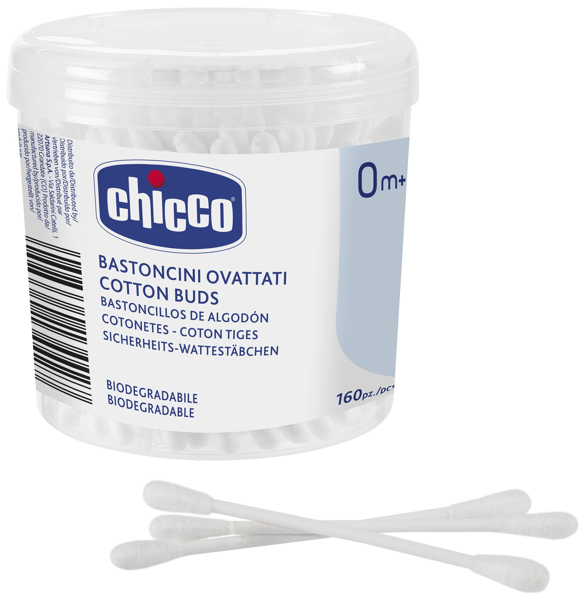 Палочки ватные Chicco без ограничителя 160 шт.