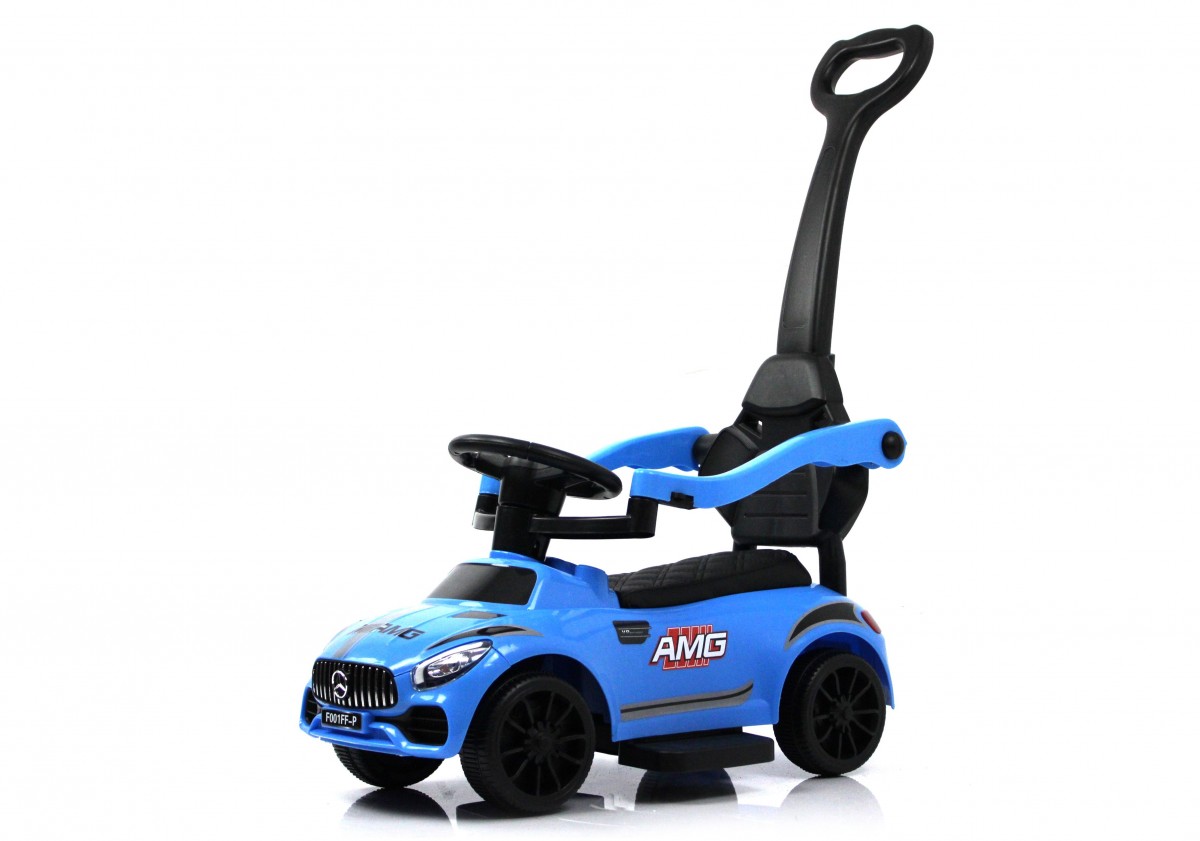 Детский толокар RiverToys F001FF-P с родительской ручкой синий
