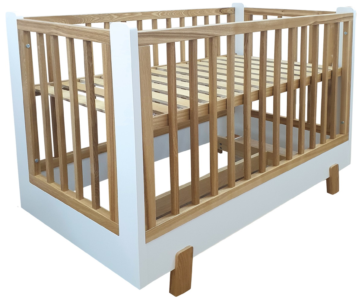 Детская кроватка Фабрика Облаков Onlybaby Scandi, без маятника молочный, дерево