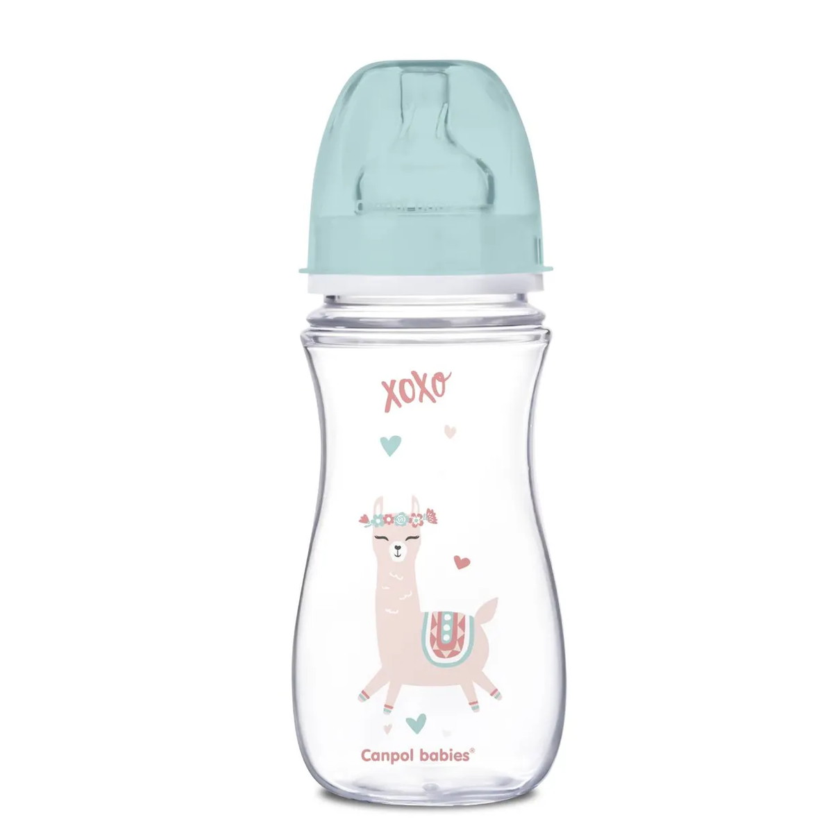 Бутылочка для кормления Canpol babies Exotic Animals c широким горлом 300 мл, 12+ мес, 35/222 зеленый