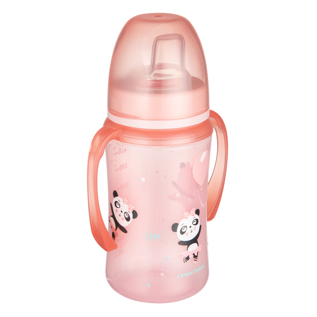 Поильник Canpol babies Exotic Animals с носиком обучающий 240 мл от 6 мес 35/208 розовый