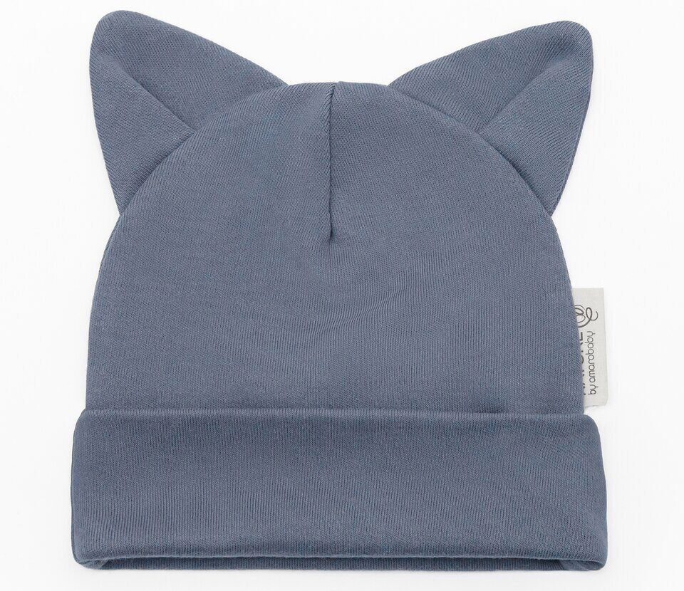Чепчик (шапочка) AmaroBaby Nature essence cat серый 40