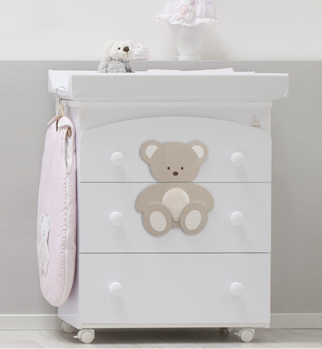 Комод пеленальный Italbaby Peluche белый/крем