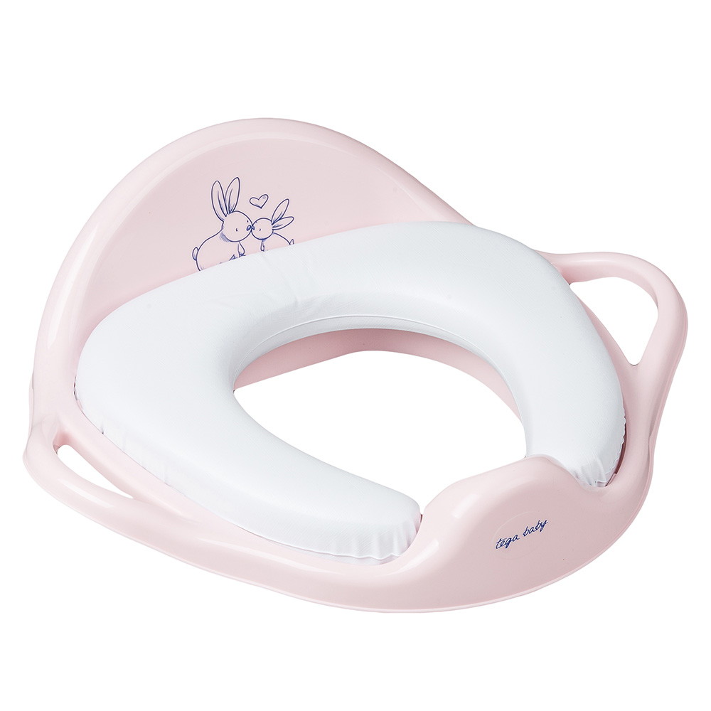 Накладка на унитаз мягкая Tega Baby Little Bunnies (Кролики) KR-020-104 розовый
