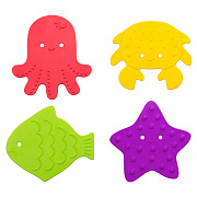 Антискользящие мини-коврики Roxy Kids Sea Animals 4 шт RBM-010-4 яркий