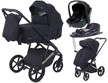 Детская коляска Rant Garda 4 в 1 с автокреслом Miro Black и базой Black