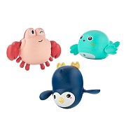 Игрушки для ванной Roxy-Kids заводные 3 шт RWIN-003 птичка, краб. пингвин