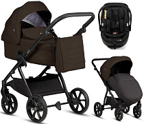 Детская коляска Tutis Leo 3 Plus 3 в 1 с автокреслом Beno Black 1582203 Brown