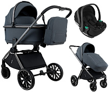 Детская коляска Pituso Mayla Plus 3 в 1 с автокреслом Baesa Black Graphite