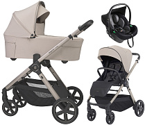 Детская коляска 3 в 1 Espiro Only 2026 и автокресло Pi Black 519 vanilla beige