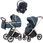 Коляска Carrello Vector CRL-6550 и автокресло Cybex Aton B2 Bay Blue 3 в 1 Prime Blue