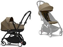 Коляска Stokke YOYO3 Newborn Shell рама чёрная Black 2 в 1 Toffee