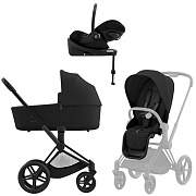Коляска Cybex Priam IV Matt Black complete Cloud G Moon Black Plus Base G 4 в 1 Sepia Black
