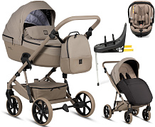 Детская коляска Tutis Viva 6 Plus Essential 4 в 1 с автокреслом Beno Beige и базой 1612068 Warm Grey
