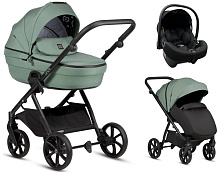 Детская коляска Tutis Uno 6 Plus Essential collection 3 в 1 с автокреслом Elo Lux EduSky Black 1602130 Dark Ivy с сумкой