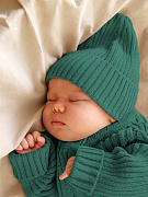 Шапочка вязаная AmaroBaby Pure Love Tot, демисезонная ЧЗ зеленый 46