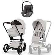 Коляска Cybex Priam V Chrome Style Cloud T Mirage Grey Plus 3 в 1 City Grey