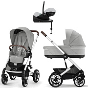 Коляска Cybex Talos S Lux SLV complete Cloud G Fog Grey Base G 4 в 1 Stone Grey с дождевиками