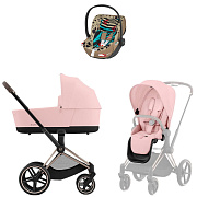 Коляска Cybex Priam IV Rosegold complete Cloud T One Love 3 в 1 Peach Pink