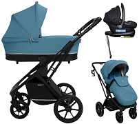 Коляска 4 в 1 Sweet Baby Nuvola + автокресло Elegante Plus с базой i-Size ISOFIX DK780 Ocean Green