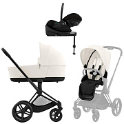 Коляска Cybex Priam IV Matt Black complete Cloud G Moon Black Plus Base G 4 в 1 Off White