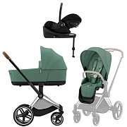 Коляска Cybex Priam IV Chrome Brown complete Cloud G Magic Black Base G 4 в 1 Leaf Green