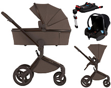 Детская коляска Anex Flo 4 в 1 и автокресло Biuco BC100B + База Anex Karwala ISOFix без адаптеров Browny