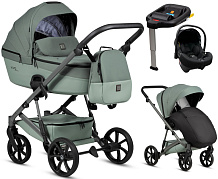 Детская коляска Tutis Viva 6 Plus Essential 4 в 1 с автокреслом Elo Lux EduSky Black и базой 1612039 Sage