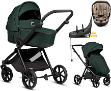 Детская коляска Tutis Mio 3 Plus Essential New 4 в 1 с автокреслом Beno Beige и базой 1622240 Pacific Green