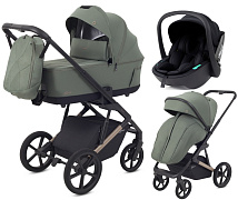 Детская коляска Rant Garda 3 в 1 с автокреслом Miro Black Olive