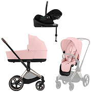 Коляска Cybex Priam IV Rosegold complete Cloud G Magic Black Base G 4 в 1 Peach Pink