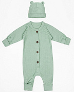 Комбинезон AmaroBaby Fashion с шапочкой зеленый 56