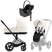 Коляска Cybex Priam IV Matt Black complete Cloud T Sepia Black Base T 4 в 1 Off White