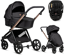 Детская коляска Tutis Mio 3 Plus Black Edition New 3 в 1 с автокреслом Beno Black 1622292 Rose Gold