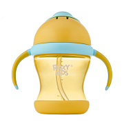 Поильник-непроливайка Roxy-Kids с трубочкой RFD-008-B медовый