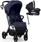 Прогулочная коляска Sweet Baby Aura Plus Basic SBL + автокресло Elegante Plus с базой i-Size ISOFIX DK780 Dark Blue
