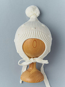 Шапочка вязаная Little Star Pom-Pom Гномик 003 (5172) (ЧЗ-нк) крем-сливки (крем) 38