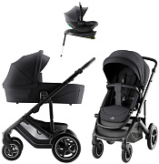 Коляска 4 в 1 Britax Roemer Smile 5Z Style и автокресло Baby-Safe Core Midnight Grey + база Baby-Safe Core Carbon Black
