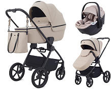 Детская коляска Rant Teo Soft 3 в 1 с автокреслом Aster Zero Beige Beige