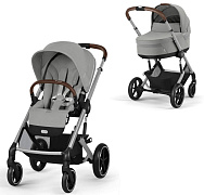 Коляска Cybex Balios S Lux SLV complete 2 в 1 Stone Grey с дождевиками