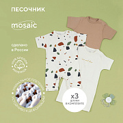 Комбинезон-песочник Rant Mosaic 1375 3 шт Beige 68