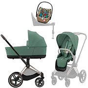 Коляска Cybex Priam IV Rosegold complete Cloud T One Love Base T 4 в 1 Leaf Green